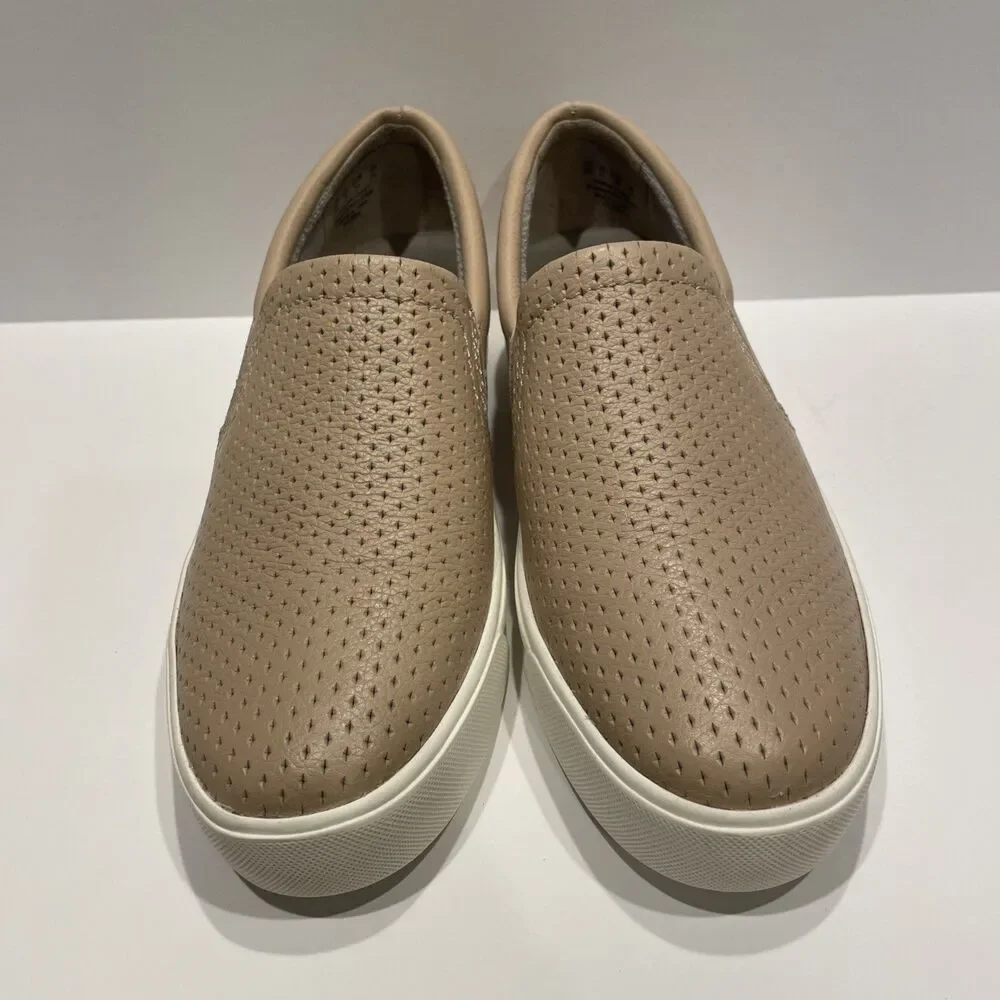 Naturalizer Taupe Leather Slip On Comfort Cushioned Inner Sole Shoes Size 8